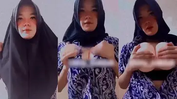 Bokep Indo Nabilah Hijab Toge Remas Toket Gede